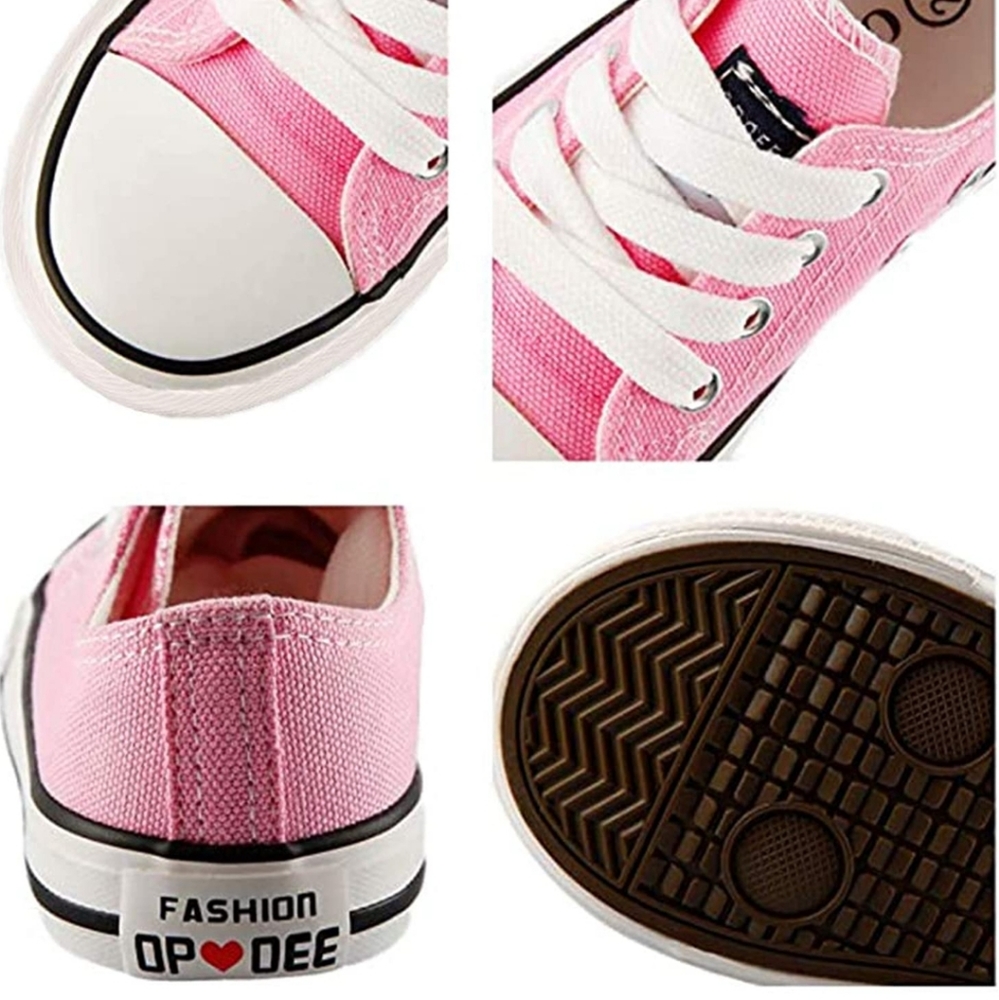 iFANS Low Top Canvas Kids Lace up Sneakers - Picture 3 of 7